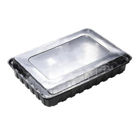 Одноразовый контейнер для суши HF 61 ПЭТ черный 270*190*40 (артикул: 010701404) купить в разделе «Пластиковая упаковка для суши».